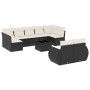 Set de sofás de jardín 10 pzas cojines ratán sintético negro de , Conjuntos de jardín - Ref: Foro24-3254163, Precio: 657,25 €...