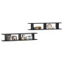 Wall shelves 2 units plywood black 105x18x20 cm by , Shelves and shelves - Ref: Foro24-807206, Price: 36,42 €, Discount: %