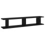 Wall shelves 2 units plywood black 105x18x20 cm by , Shelves and shelves - Ref: Foro24-807206, Price: 36,42 €, Discount: %