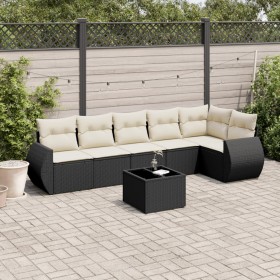 7-piece garden dining set with black synthetic rattan cushions by , Garden sets - Ref: Foro24-3253733, Price: 469,47 €, Disco...