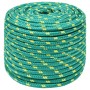 Green 12 mm 100 m polypropylene boat rope by , Ropes and metal cords - Ref: Foro24-152725, Price: 58,38 €, Discount: %