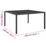 Mesa de jardín de acero y vidrio antracita 130x130x72 cm de vidaXL, Mesas de jardín - Ref: Foro24-313093, Precio: 144,43 €, D...