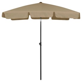 Taupe beach umbrella 180x120 cm by vidaXL, Umbrellas - Ref: Foro24-314722, Price: 39,99 €, Discount: %