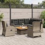 Gartenmöbel-Set 6-teilig mit grauen Polstern aus synthetischem Rattan von , Gartensets - Ref: Foro24-3262156, Preis: 869,20 €...