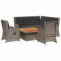 Set de muebles de jardín 6 pzas y cojines ratán sintético gris de , Conjuntos de jardín - Ref: Foro24-3262612, Precio: 916,50...