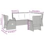 5-piece garden furniture set with gray synthetic rattan cushions by , Garden sets - Ref: Foro24-3262154, Price: 754,36 €, Dis...