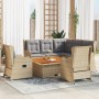 Gartenmöbel-Set mit 6-teiligen Kissen aus synthetischem Rattan in Beige. von , Gartensets - Ref: Foro24-3262613, Preis: 955,8...