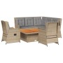 Garden furniture set with 6-piece synthetic rattan beige cushions by , Garden sets - Ref: Foro24-3262613, Price: 955,99 €, Di...