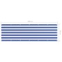 Toldo para balcón tela oxford blanco y azul 90x300 cm de vidaXL, Sombrillas - Ref: Foro24-134916, Precio: 17,01 €, Descuento: %