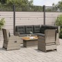 6-piece garden furniture set with gray synthetic rattan cushions by , Garden sets - Ref: Foro24-3262468, Price: 877,60 €, Dis...