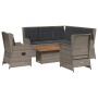 6-piece garden furniture set with gray synthetic rattan cushions by , Garden sets - Ref: Foro24-3262468, Price: 877,60 €, Dis...