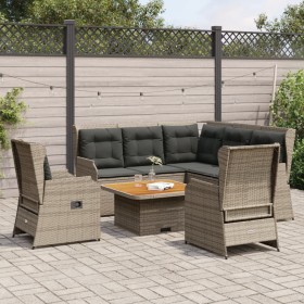 Gartenmöbel-Set 5-teilig mit grauen Polstern aus synthetischem Rattan von , Gartensets - Ref: Foro24-3262151, Preis: 749,85 €...