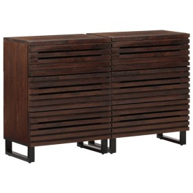 Sideboard 2 pieces solid mango wood 60x34x75 cm by , Sideboards - Ref: Foro24-3217082, Price: 282,99 €, Discount: %