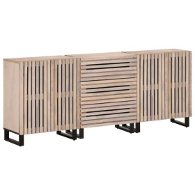 Aparador 3 piezas madera maciza de mango 60x34x75 cm de , Aparadores - Ref: Foro24-3217085, Precio: 372,99 €, Descuento: %