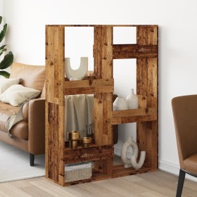 Aged wood room divider 100x33x135 cm by , Bookcases and shelves - Ref: Foro24-3309562, Price: 114,99 €, Discount: %