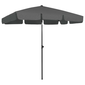 Anthracite gray beach umbrella 200x125 cm by vidaXL, Umbrellas - Ref: Foro24-314729, Price: 43,03 €, Discount: %