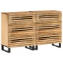 Aparador 2 pzas madera maciza de mango rugosa 60x34x75 cm de , Aparadores - Ref: Foro24-3217078, Precio: 326,66 €, Descuento: %