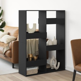 Separador de ambientes madera ingeniería negro 100x33x135 cm de , Librerías y estanterías - Ref: Foro24-3309556, Precio: 117,...