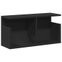 Engineered wood black wall shelf 60x20x30 cm by , Shelves and shelves - Ref: Foro24-854824, Price: 37,12 €, Discount: %