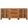 Sideboard 3 pieces solid acacia wood 60x34x75 cm by , Sideboards - Ref: Foro24-3217081, Price: 395,39 €, Discount: %