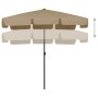 Beach umbrella taupe 200x125 cm by vidaXL, Umbrellas - Ref: Foro24-314730, Price: 43,03 €, Discount: %