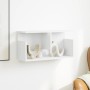 Engineered wood white wall shelf 60x20x30 cm by , Shelves and shelves - Ref: Foro24-854823, Price: 37,12 €, Discount: %