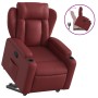 Sillón reclinable elevable cuero artificial rojo tinto de , Sillones - Ref: Foro24-3204548, Precio: 289,35 €, Descuento: %