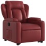 Sillón reclinable elevable cuero artificial rojo tinto de , Sillones - Ref: Foro24-3204548, Precio: 289,35 €, Descuento: %