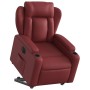 Sillón elevable eléctrico cuero artificial rojo tinto de , Sillones - Ref: Foro24-3204562, Precio: 329,63 €, Descuento: %