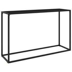 Black tempered glass console table 120x35x75 cm by vidaXL, Side tables - Ref: Foro24-322816, Price: 70,13 €, Discount: %