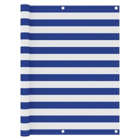 Balkonmarkise Oxford Stoff weiß und blau 120x300 cm von vidaXL, Sonnenschirme - Ref: Foro24-134920, Preis: 18,99 €, Rabatt: %