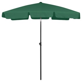 Green beach umbrella 180x120 cm by vidaXL, Umbrellas - Ref: Foro24-314720, Price: 37,99 €, Discount: %