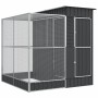 Aviary with silver steel extension 209x203x216 cm by , Feet and bird cages - Ref: Foro24-3216426, Price: 789,34 €, Discount: %