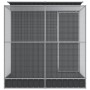 Aviary with silver steel extension 209x203x216 cm by , Feet and bird cages - Ref: Foro24-3216426, Price: 789,34 €, Discount: %