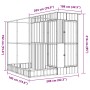 Aviary with silver steel extension 209x203x216 cm by , Feet and bird cages - Ref: Foro24-3216426, Price: 789,34 €, Discount: %