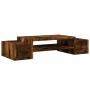 Screen support with smoked oak storage 70x27x15 cm by , Computer bases and risers - Ref: Foro24-854683, Price: 35,99 €, Disco...