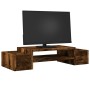 Screen support with smoked oak storage 70x27x15 cm by , Computer bases and risers - Ref: Foro24-854683, Price: 35,99 €, Disco...