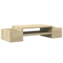 Screen support with Sonoma oak storage 70x27x15 cm by , Computer bases and risers - Ref: Foro24-854681, Price: 35,99 €, Disco...