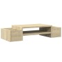 Screen support with Sonoma oak storage 70x27x15 cm by , Computer bases and risers - Ref: Foro24-854681, Price: 35,99 €, Disco...