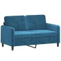 Set of sofas with 3 blue velvet cushions by , Sofas - Ref: Foro24-3202053, Price: 610,51 €, Discount: %