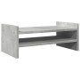 Wooden screen support, gray concrete engineering, 50x27x20 cm by , Computer bases and risers - Ref: Foro24-854781, Price: 24,...