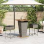 3-piece garden bar set with grey PE rattan cushions by , Garden sets - Ref: Foro24-3261482, Price: 276,09 €, Discount: %