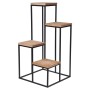 Home&Styling Soporte para plantas con 4 estantes natural y negro de , Soportes para macetas - Ref: Foro24-447465, Precio: 47,...