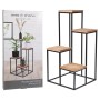 Home&Styling Pflanzenständer mit 4 Regalen in Naturholz und Schwarz von , Topfständer - Ref: Foro24-447465, Preis: 47,92 €, R...