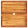 Mesa de jardín ratán sintético madera acacia negro 80x80x75 cm de , Mesas de jardín - Ref: Foro24-366273, Precio: 131,36 €, D...