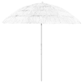 White Hawaii beach umbrella 240 cm by vidaXL, Umbrellas - Ref: Foro24-314701, Price: 65,99 €, Discount: %