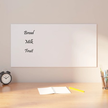 White tempered glass magnetic wall board 80x40 cm by , White boards - Ref: Foro24-347954, Price: 38,22 €, Discount: %