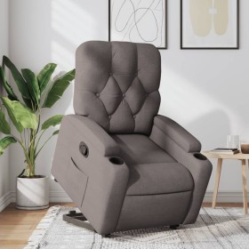 Reclining and elevating armchair in gray taupe fabric by , Armchairs - Ref: Foro24-3204718, Price: 271,89 €, Discount: %