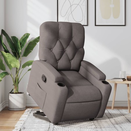 Reclining and elevating armchair in gray taupe fabric by , Armchairs - Ref: Foro24-3204718, Price: 272,99 €, Discount: %