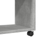 Side table with wheels, engineered wood, gray concrete finish, 70x35x60cm. by , Side tables - Ref: Foro24-853149, Price: 47,9...